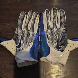Nike Blue and White Sports Gloves